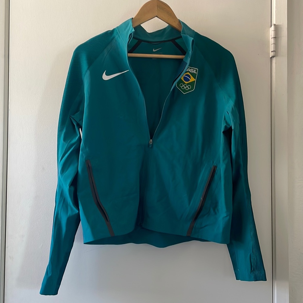 Nike Women Olympics Flex Team Brasil Running Jacket  807370-346 Size M $250